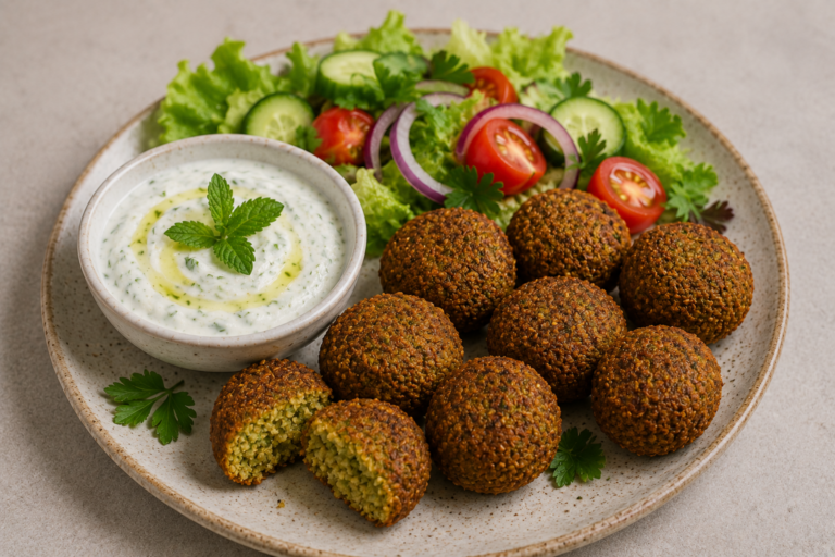 Receta de Falafel con salsa de yogur